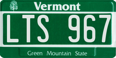 VT license plate LTS967