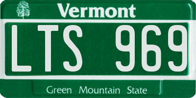 VT license plate LTS969