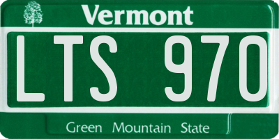 VT license plate LTS970
