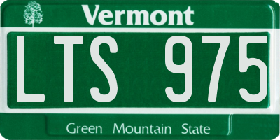 VT license plate LTS975