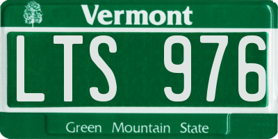 VT license plate LTS976