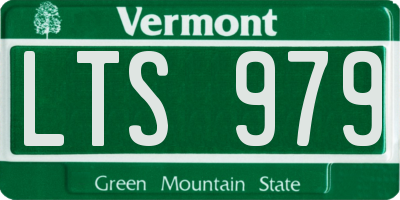 VT license plate LTS979