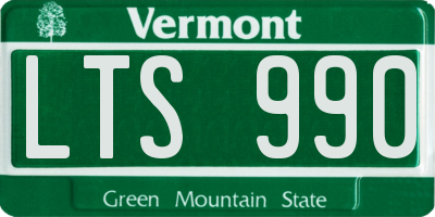 VT license plate LTS990