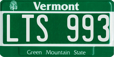 VT license plate LTS993