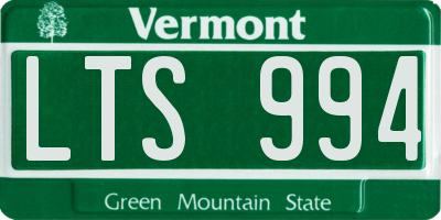 VT license plate LTS994