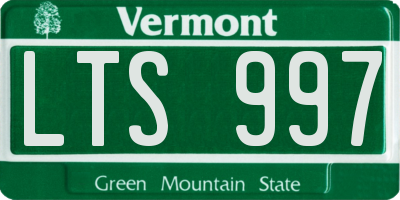 VT license plate LTS997