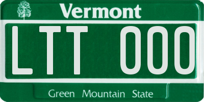 VT license plate LTT000