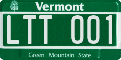 VT license plate LTT001