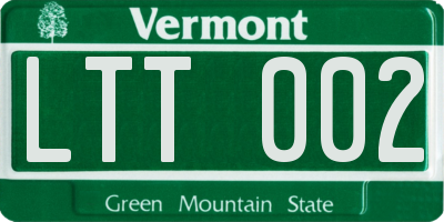 VT license plate LTT002