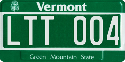 VT license plate LTT004