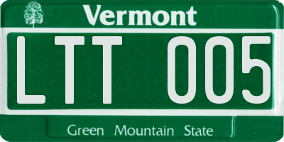 VT license plate LTT005