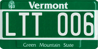 VT license plate LTT006