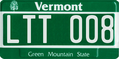 VT license plate LTT008