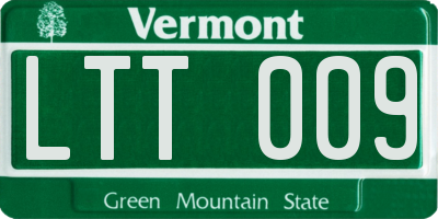 VT license plate LTT009