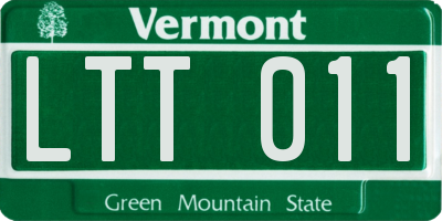 VT license plate LTT011