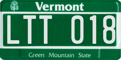 VT license plate LTT018