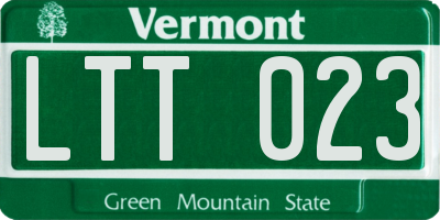 VT license plate LTT023