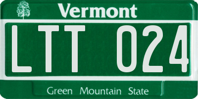 VT license plate LTT024