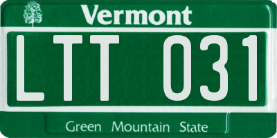 VT license plate LTT031