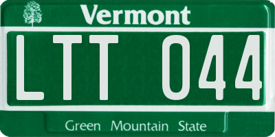 VT license plate LTT044