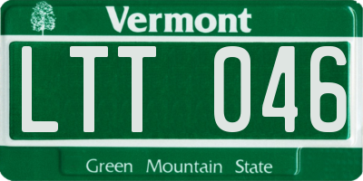 VT license plate LTT046