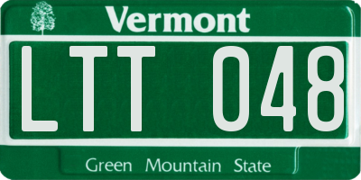 VT license plate LTT048
