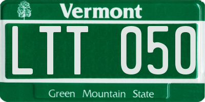 VT license plate LTT050