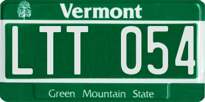 VT license plate LTT054