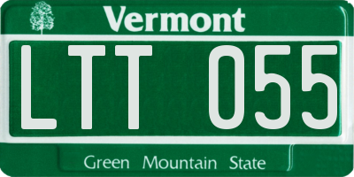 VT license plate LTT055