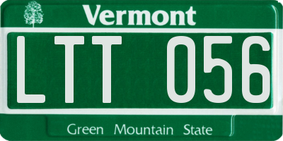 VT license plate LTT056