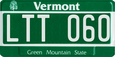 VT license plate LTT060