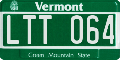 VT license plate LTT064