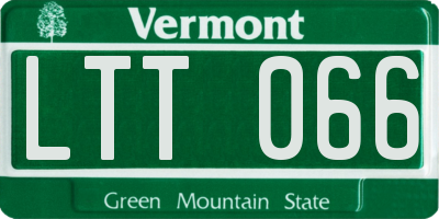 VT license plate LTT066
