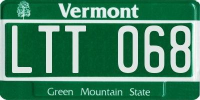 VT license plate LTT068