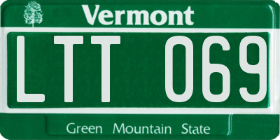 VT license plate LTT069