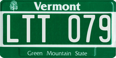 VT license plate LTT079