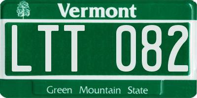VT license plate LTT082