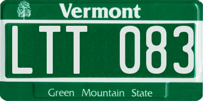 VT license plate LTT083