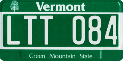 VT license plate LTT084