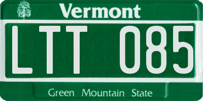 VT license plate LTT085