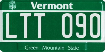 VT license plate LTT090
