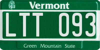 VT license plate LTT093