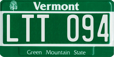 VT license plate LTT094