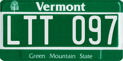 VT license plate LTT097