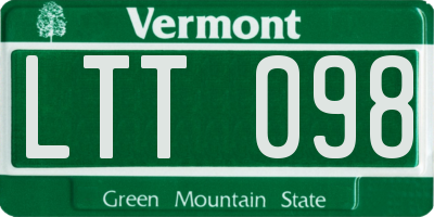 VT license plate LTT098