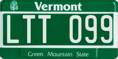 VT license plate LTT099