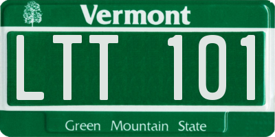 VT license plate LTT101