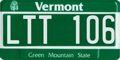 VT license plate LTT106