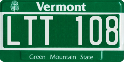 VT license plate LTT108