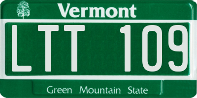 VT license plate LTT109